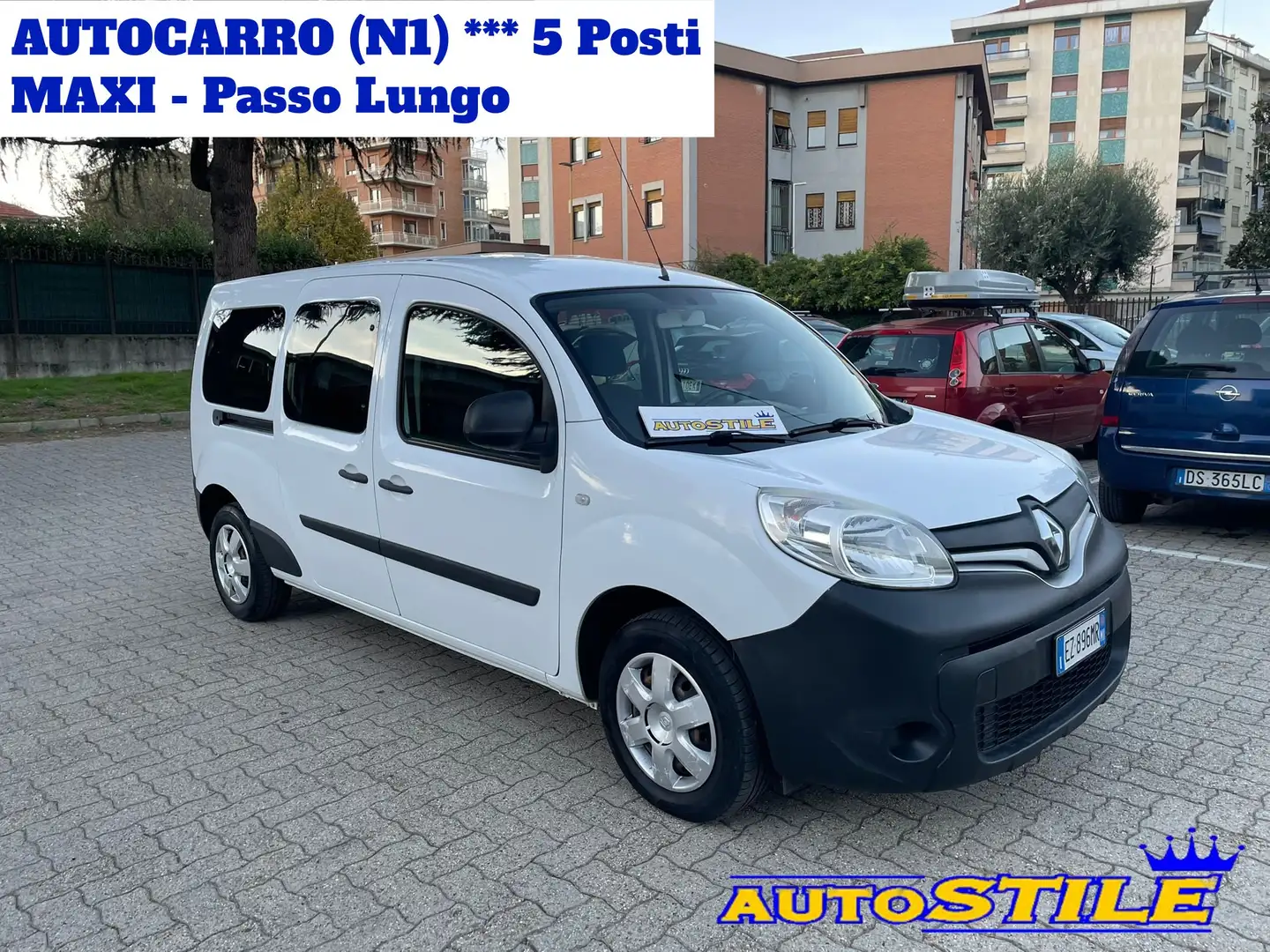 Renault Kangoo 1.5 dCi 90CV (N1) AUTOCARRO 5 Posti ***PASSO LUNGO Bianco - 1