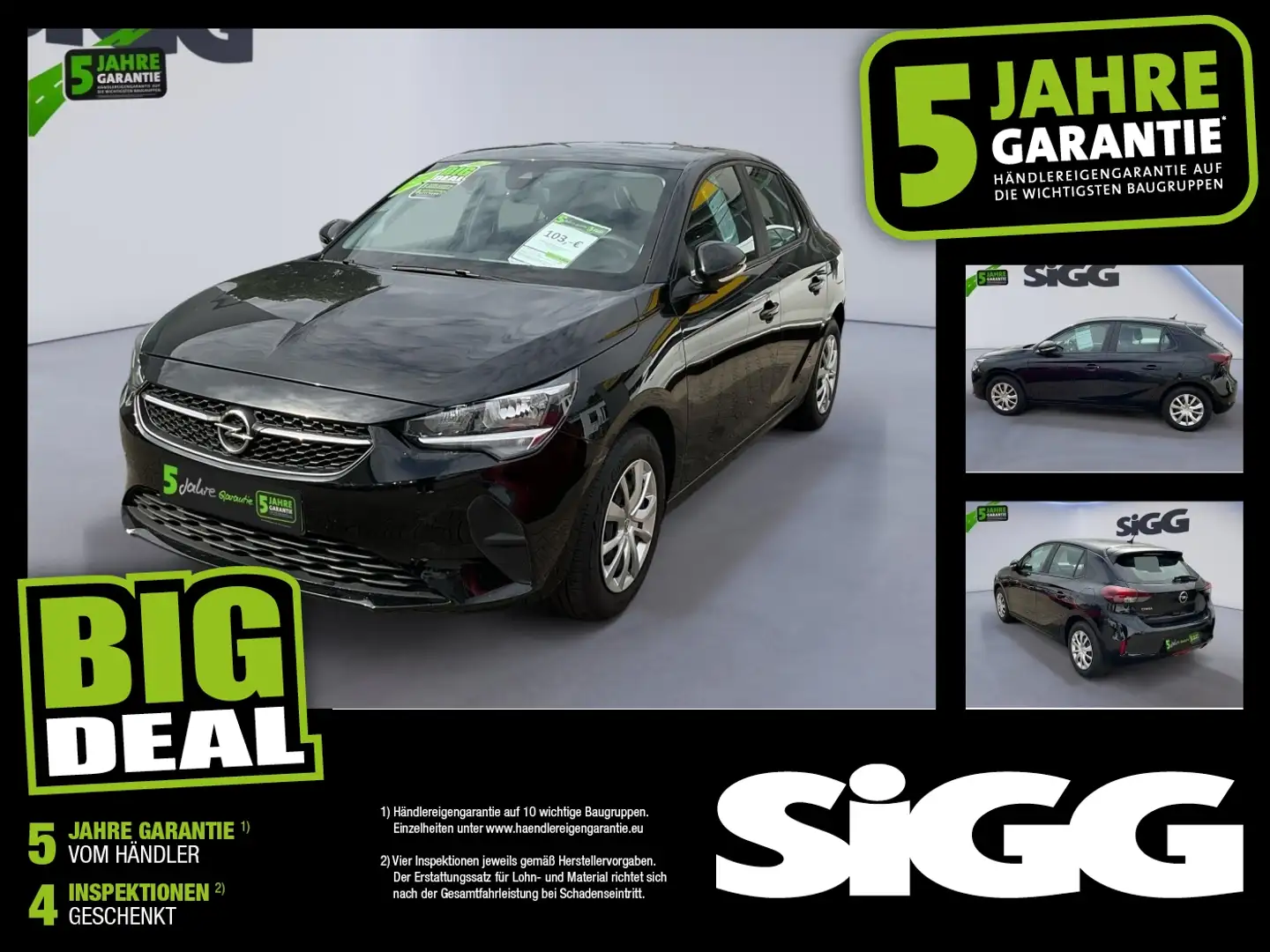 Opel Corsa F 1.2 Edition Klima SpurH Schwarz - 1