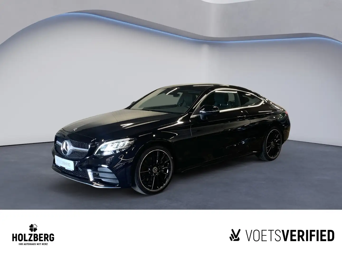 Mercedes-Benz C 180 Coupe AMG Line VIRTUAL+NAVI+RFK+DAB+PDC Zwart - 1