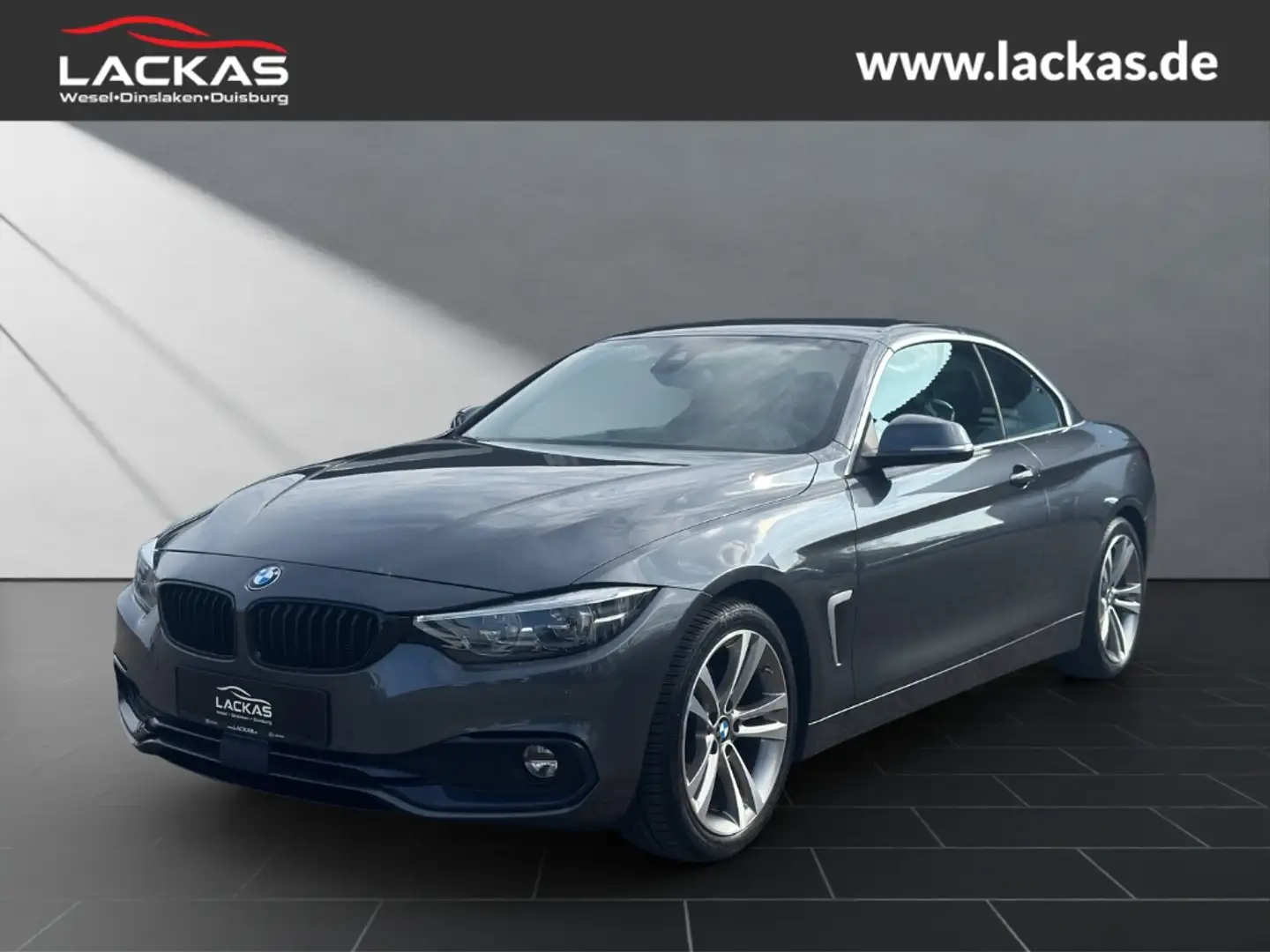 BMW 420 d Cabrio Sport Line NACKENHZ.+HuD+LED+LEDER+KAMERA Grau - 1