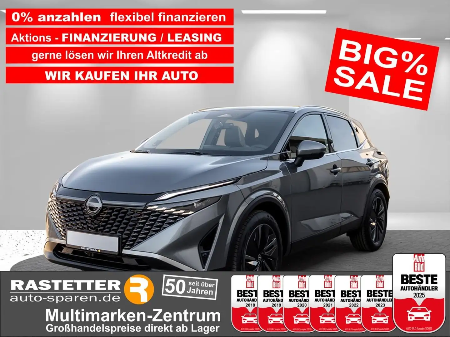 Nissan Qashqai 4x4 tekna facelift+Leder+Pano+Bose+19Z+ProPILOT+Ma Gris - 1
