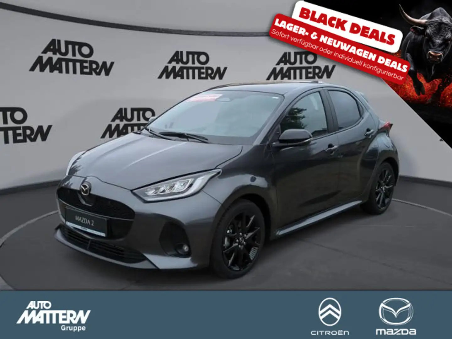 Mazda 2 Hybrid AC|NAVI|CarPlay|LED|PDC|SHZ|Leder Grau - 1