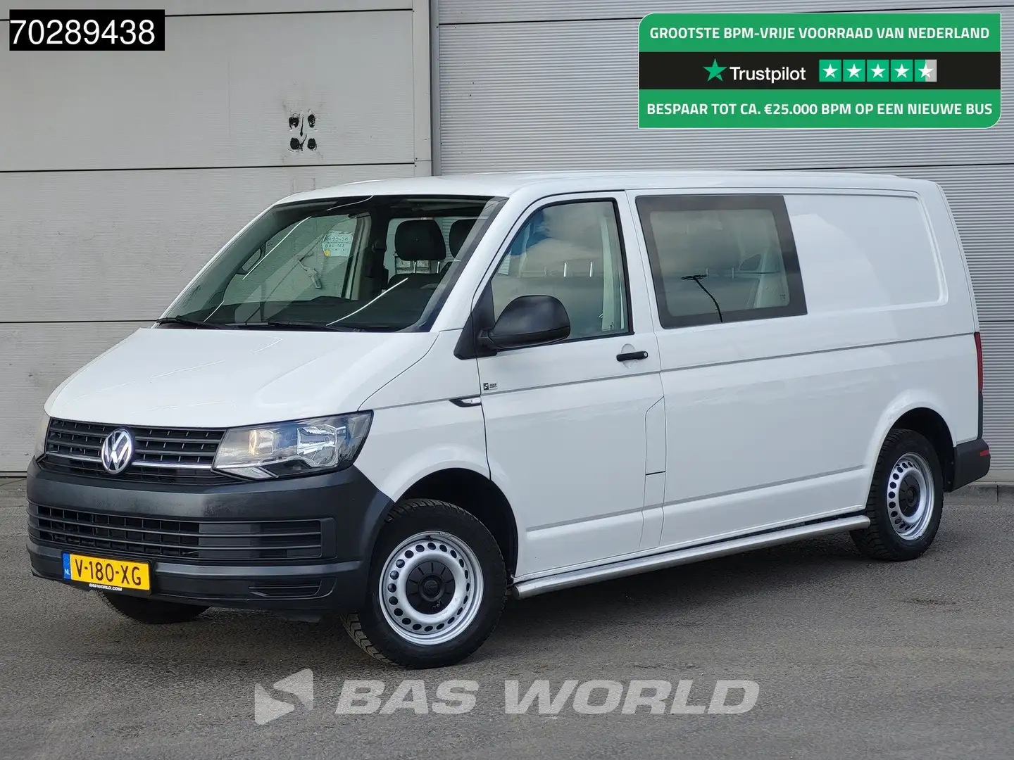 Volkswagen Transporter Dubbel Cabine L2H1 Airco Cruise Euro6 DC Doka Mixt Wit - 1