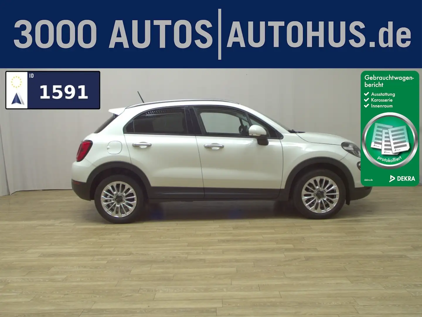 Fiat 500X 1.0 GSE Cross 4x2 Navi LED Shz AHK T-Leder Weiß - 1
