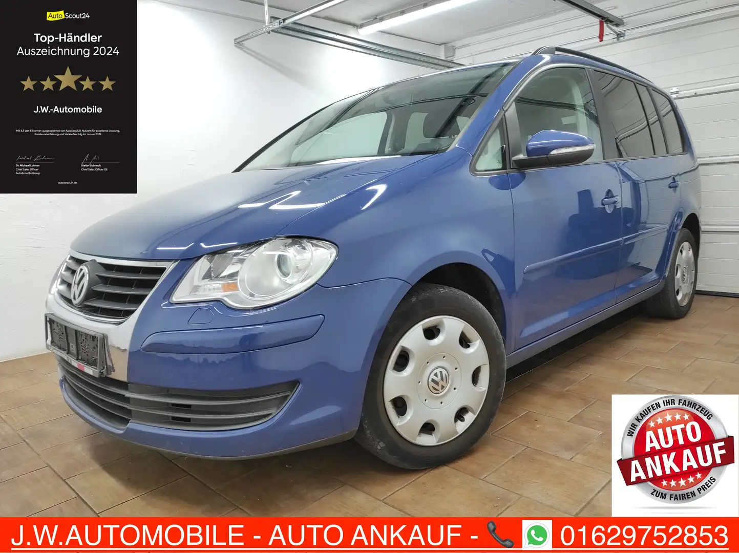 Volkswagen Touran 7-SITZE AHK KLIMA SERVO ABS FAHRBEREIT OHNE TÜV Blau - 2