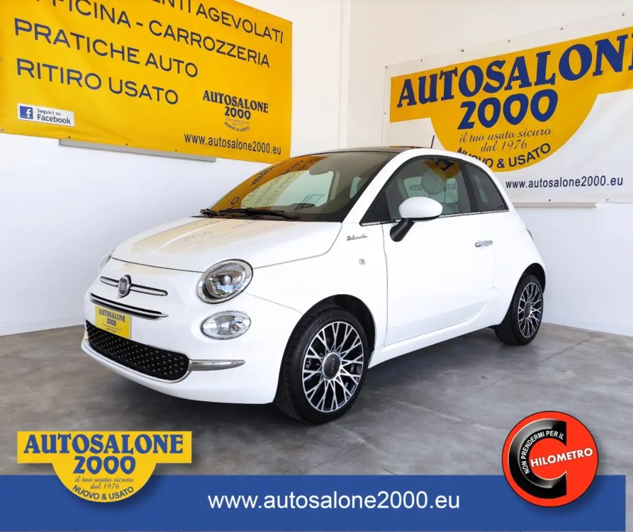 Fiat 500 1.0 Hybrid Dolcevita PREZZO REALE / NEOPATENTATI Weiß - 1