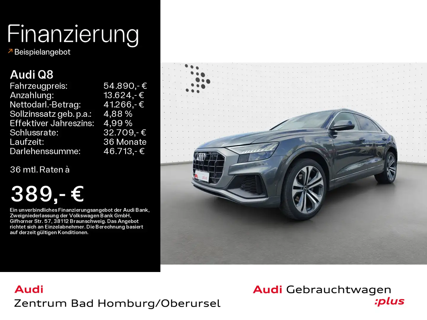 Audi Q8 55 TFSI quattro S line*Navi*Matrix*Alu*B&O*Pa Szürke - 1