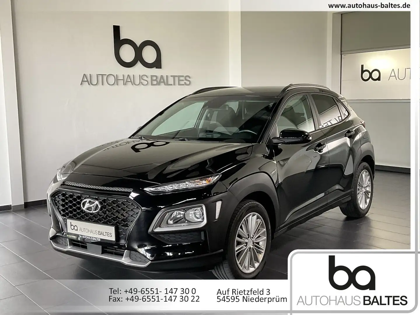 Hyundai KONA Kona 1.0 T-GDI Advantage LM/Navi/AAC/SH/Kam/Temp Schwarz - 1