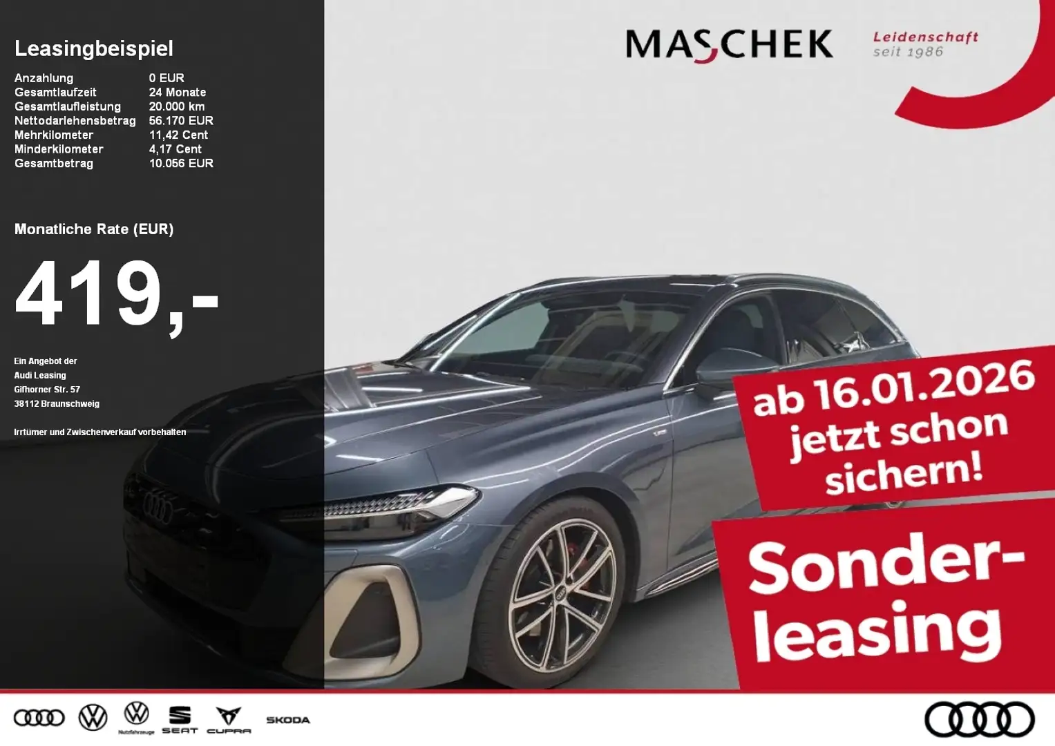 Audi A5 Avant S line TDI AHK 360° Matrix-LED B&O HUD Stand Blau - 1