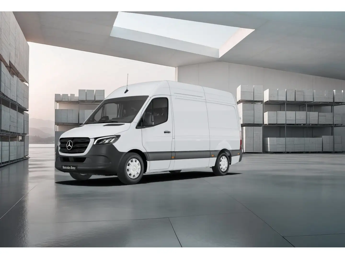 Mercedes-Benz Sprinter 319 CDI Kasten PRO Hochdach 3665 Aut. Blanc - 1