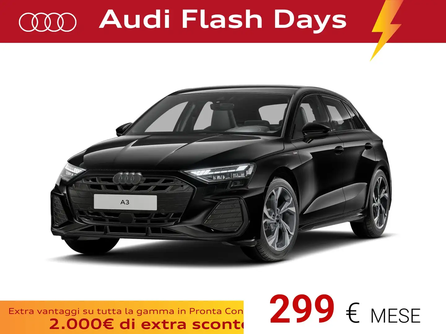 Audi A3 sportback 1.5 tfsi mhev s line edition 150cv s-tro Nero - 1
