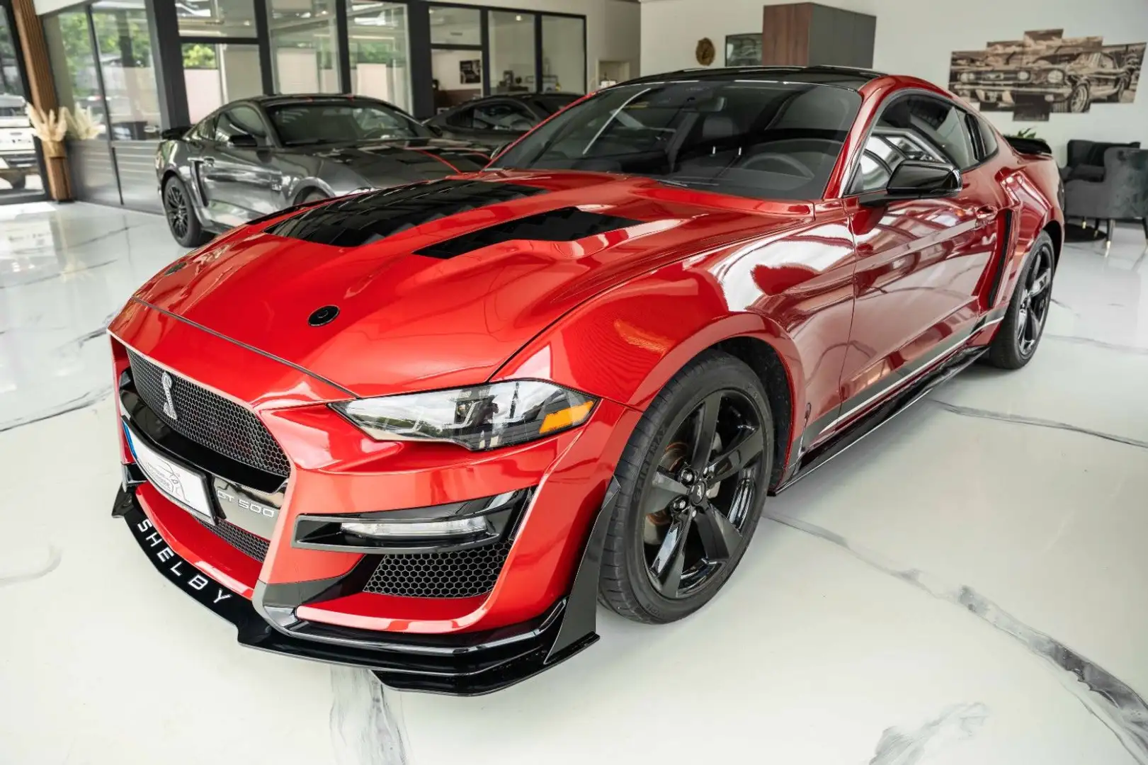 Ford Mustang 2,3 Ecoboost GT 500 SHELBY PREMIUM/LCD Rood - 1