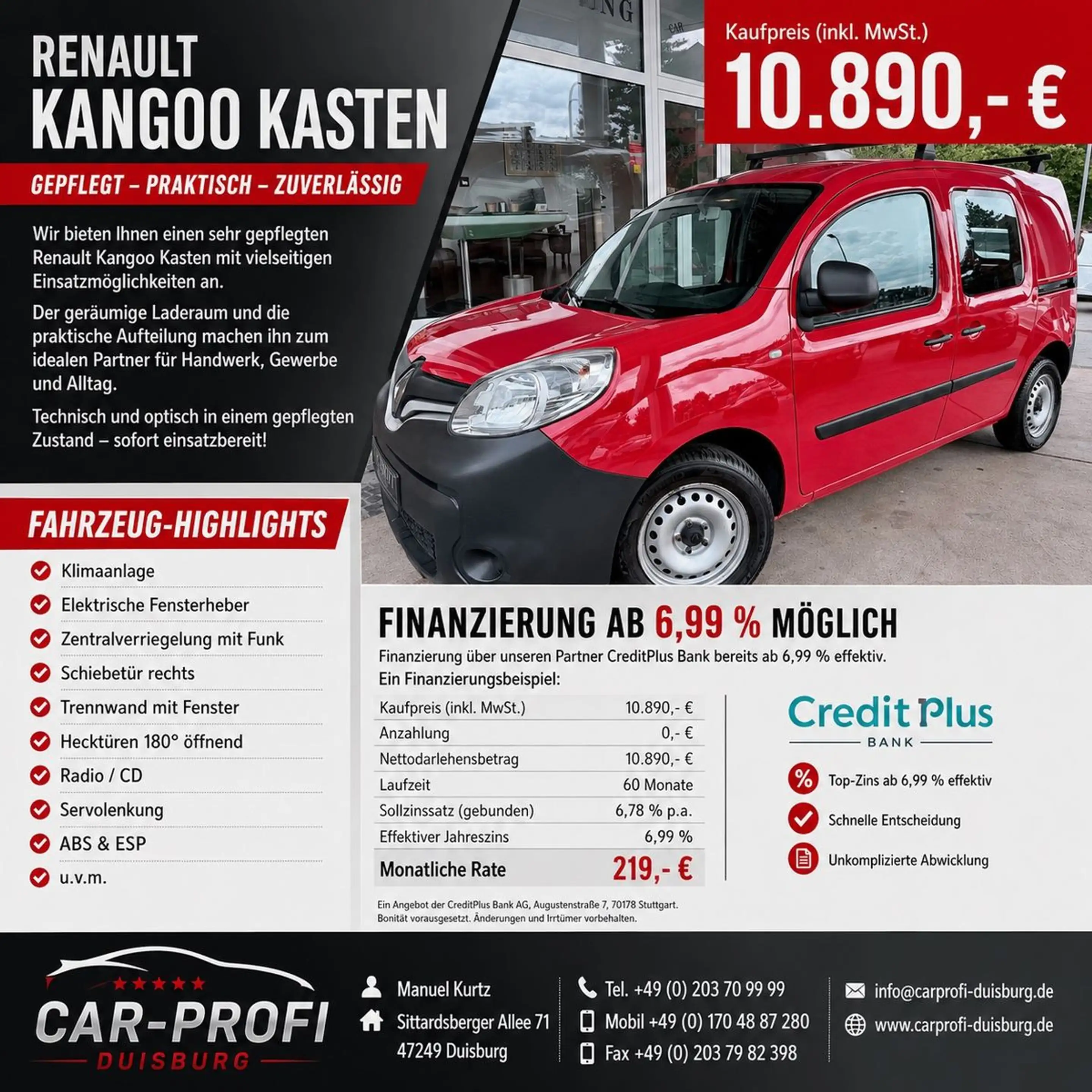 Renault Kangoo Rapid Extra Klima/Bluetooth/2 Schiebet. — photo 3
