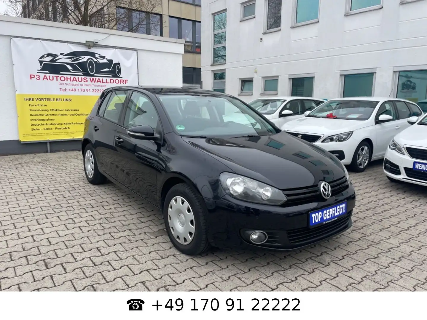 Volkswagen Golf VI Trendline Automatik*Diesel*1.Hd*Scheckh. Nero - 2