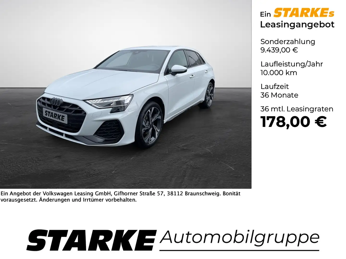 Audi A3 Sportback 35 TFSI S tronic S line Blanc - 1