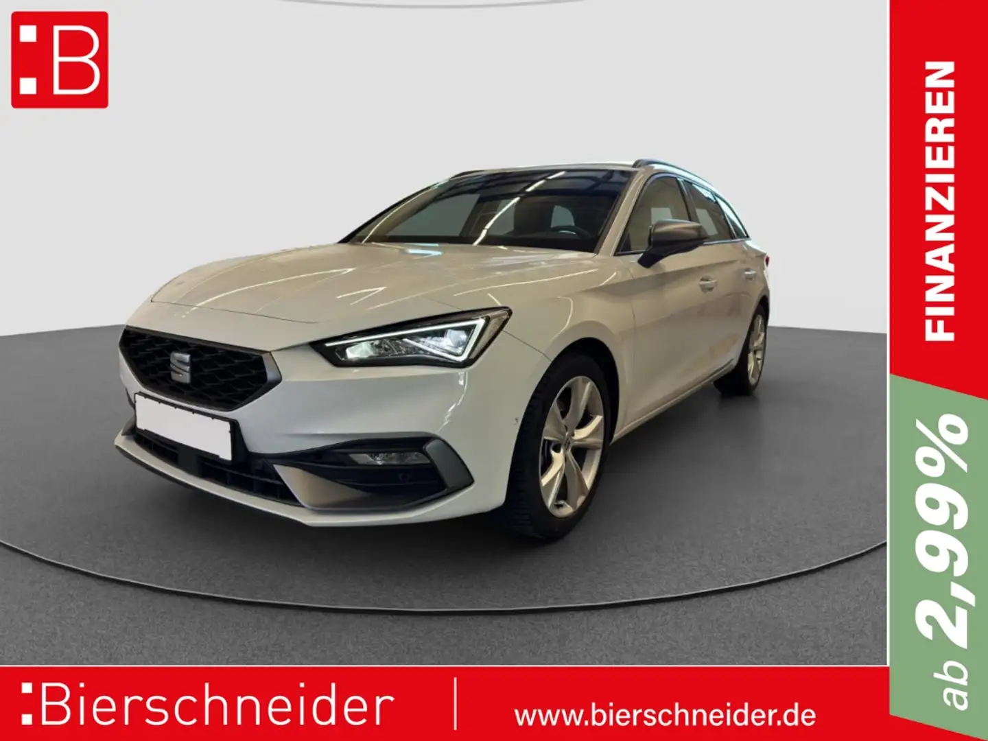 SEAT Leon SP 1.5 eTSI DSG FR AB 199EUR NAVI KAMERA SHZ Weiß - 1