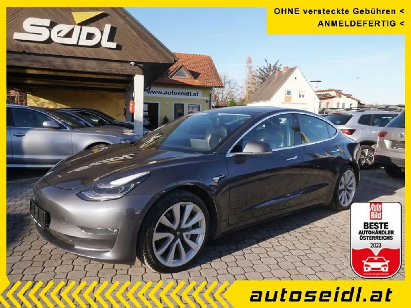 Tesla Model 3 Long Range AWD 75kWh *PANORAMADACH+LED* Grau - 1
