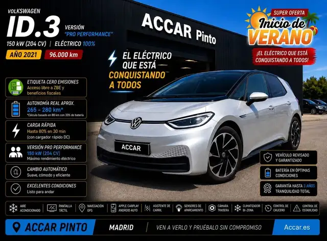 Volkswagen ID.3 Pro Performance 150kW (204CV) Automático