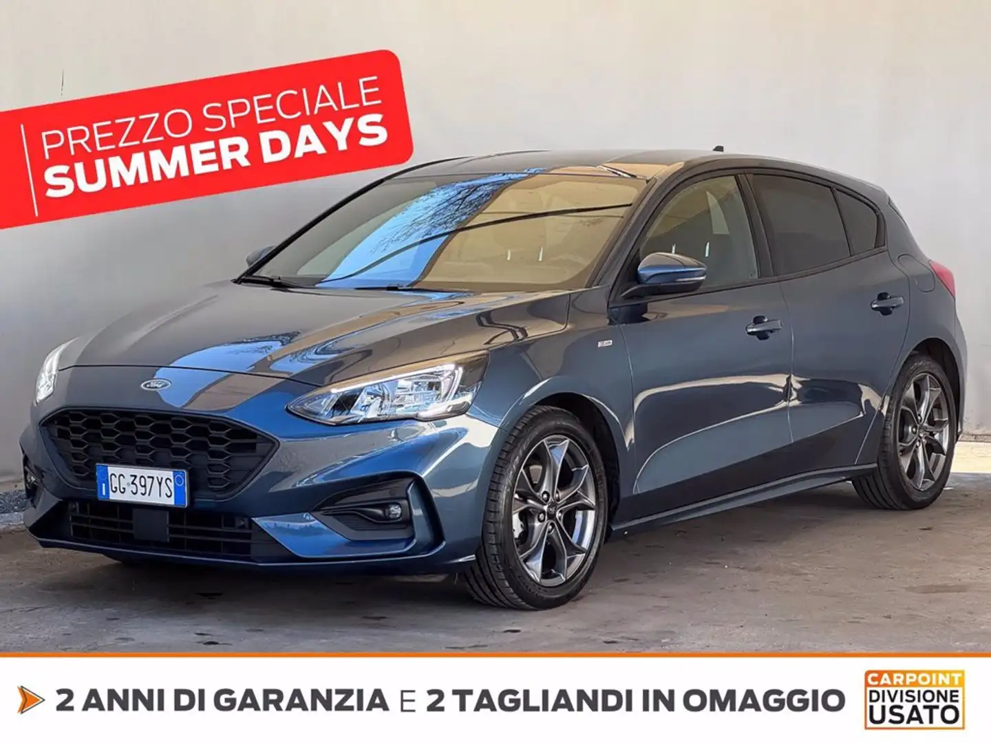 Ford Focus 1.0t ecoboost h st-line 125cv Kék - 1