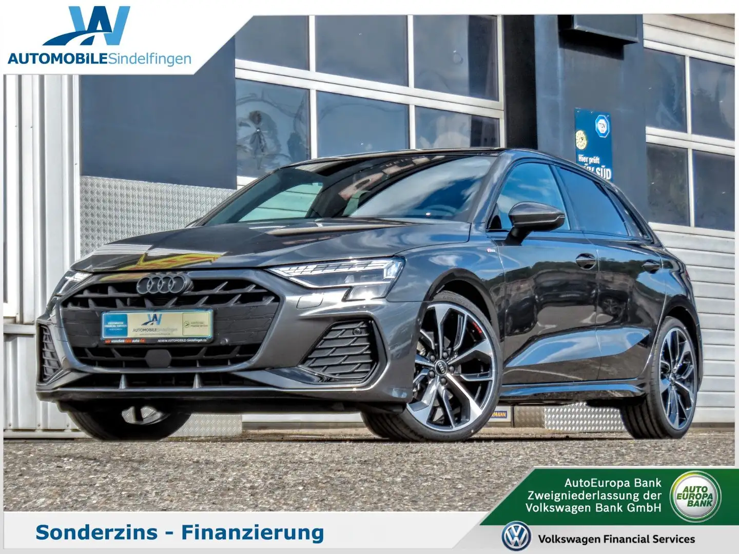 Audi A3 Sportback 35TDI 2x S line PANO Optik-SCHWARZ Grijs - 1