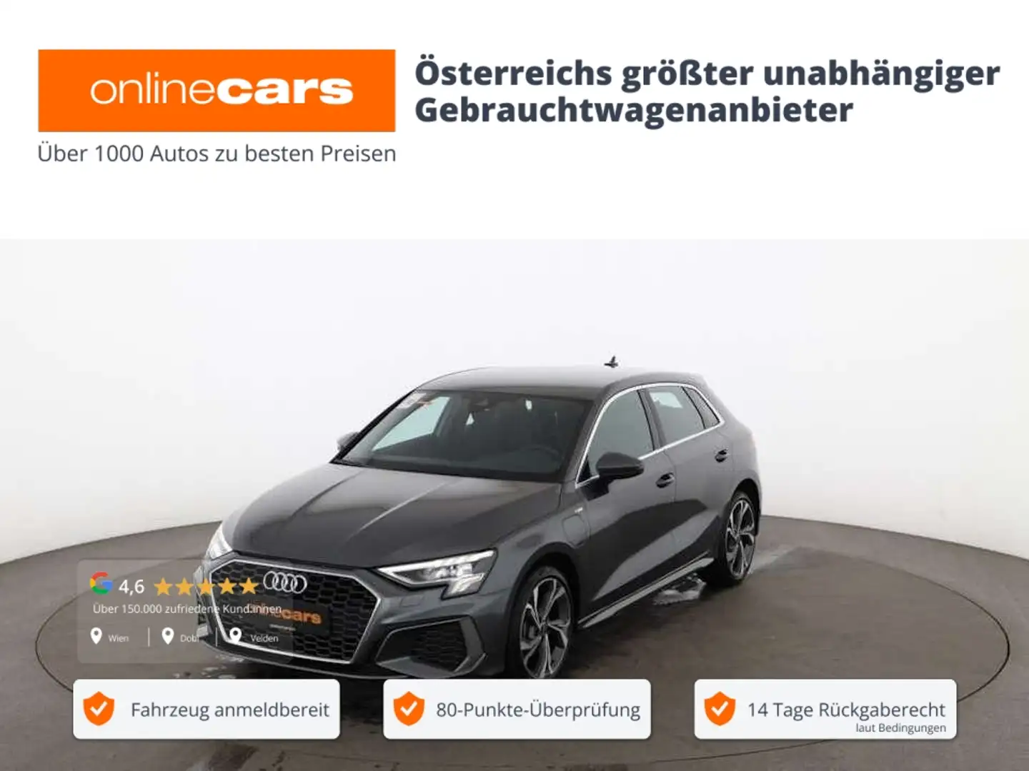 Audi A3 SB 40 TFSI e S-Line Aut LED RADAR LEDER NAVI Grau - 1