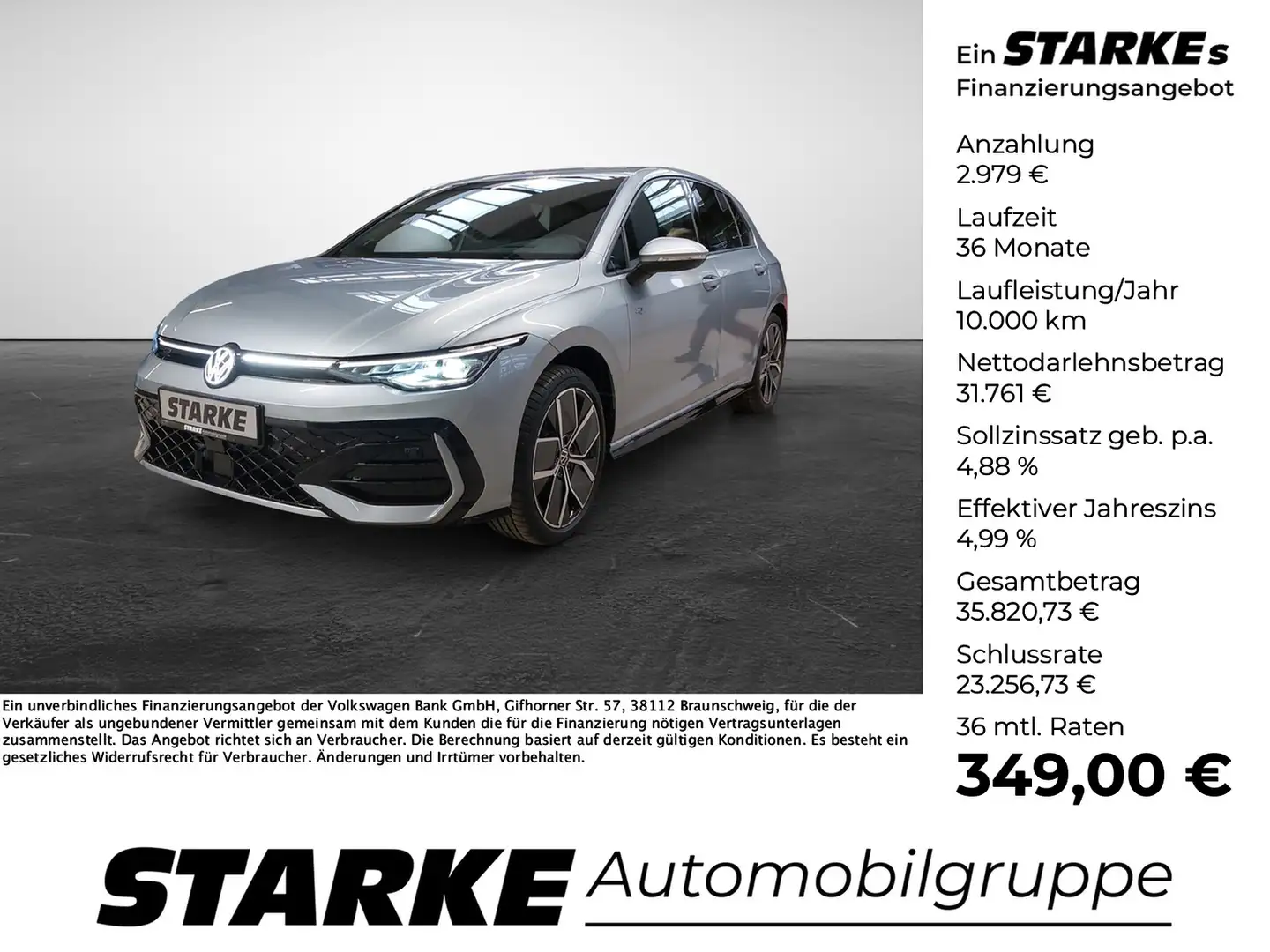 Volkswagen Golf 1.5 eTSI DSG R-Line Silber - 1