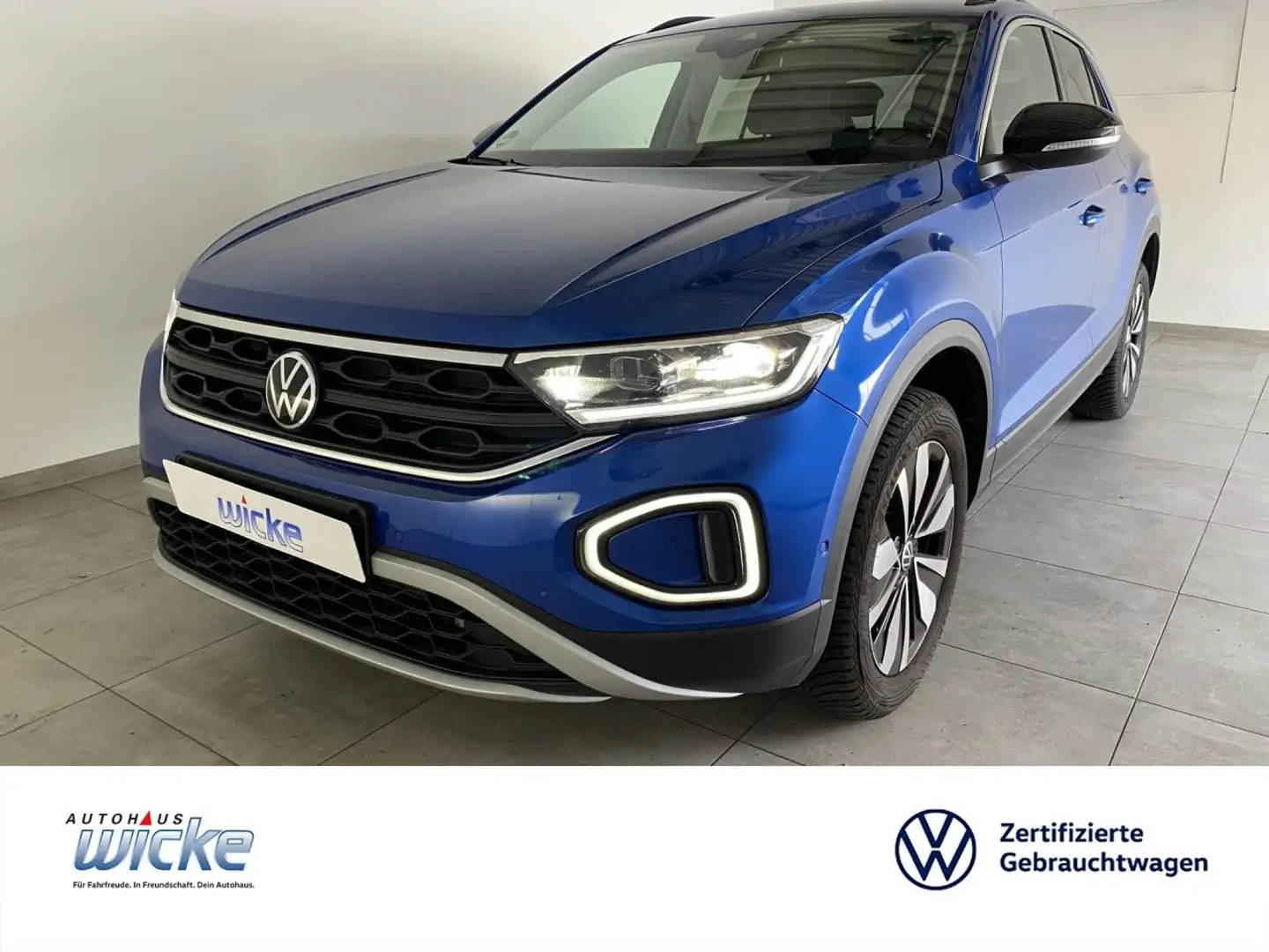 Volkswagen T-Roc 1.5 TSI DSG Goal NAVI KLIMA AHK ACC LANE ASS Blau - 1