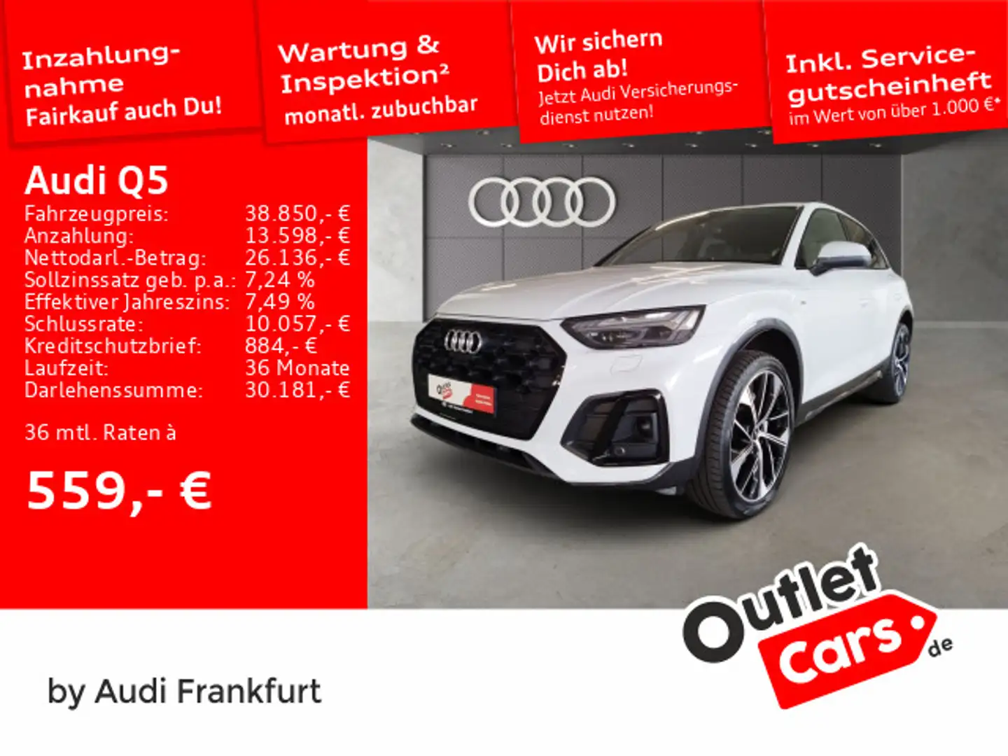 Audi Q5 40 TDI quattro S tronic S line MatrixLED ACC Blanc - 1