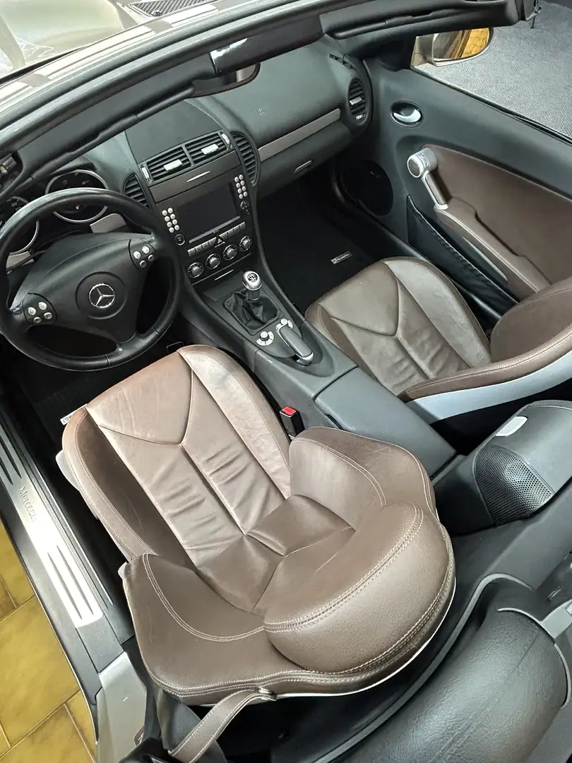 Mercedes-Benz SLK 350 Xeno-Harman Kardon-Airscarf-Service mercedes Gris - 2