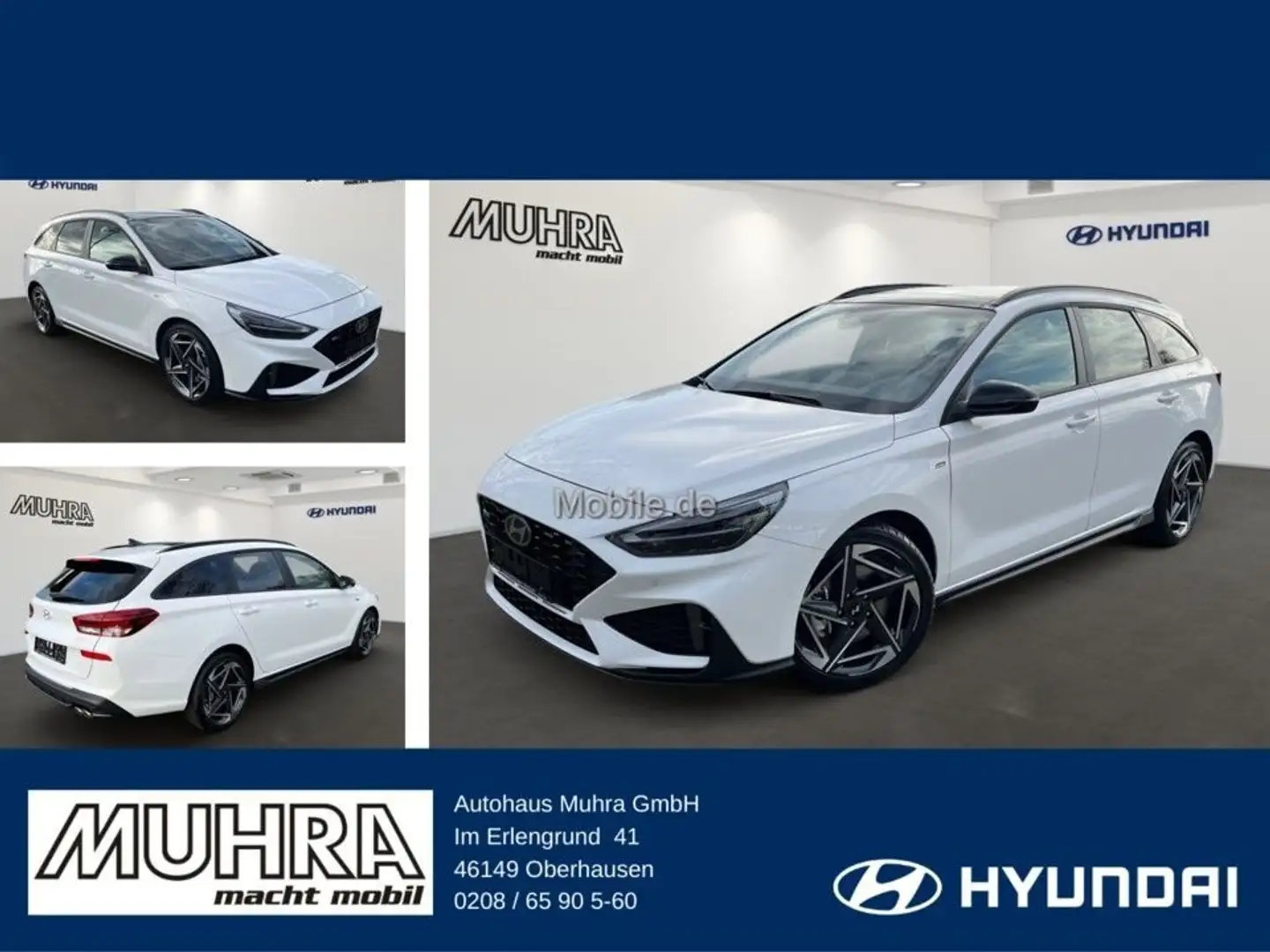 Hyundai i30 Kombi 1.5 T-GDI 48V N LINE 7-DCT PANO NAVI Weiß - 1