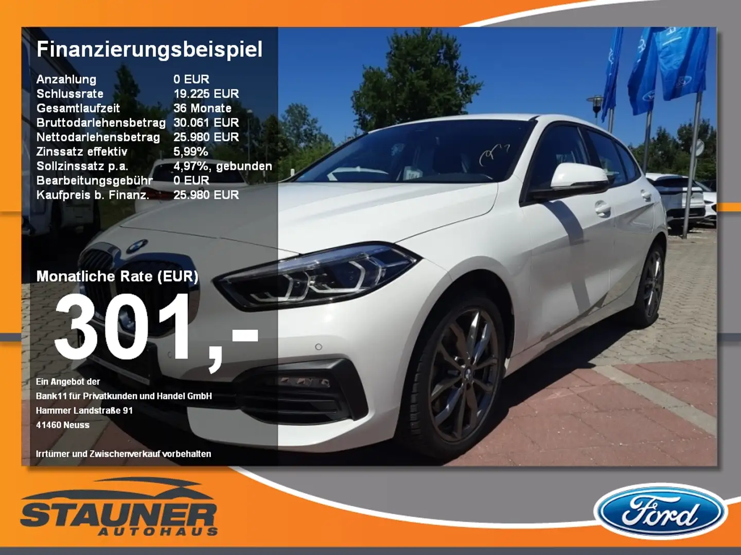 BMW 120 i Advantage Navi LED SHZ Lenkrad heizbar Wit - 1