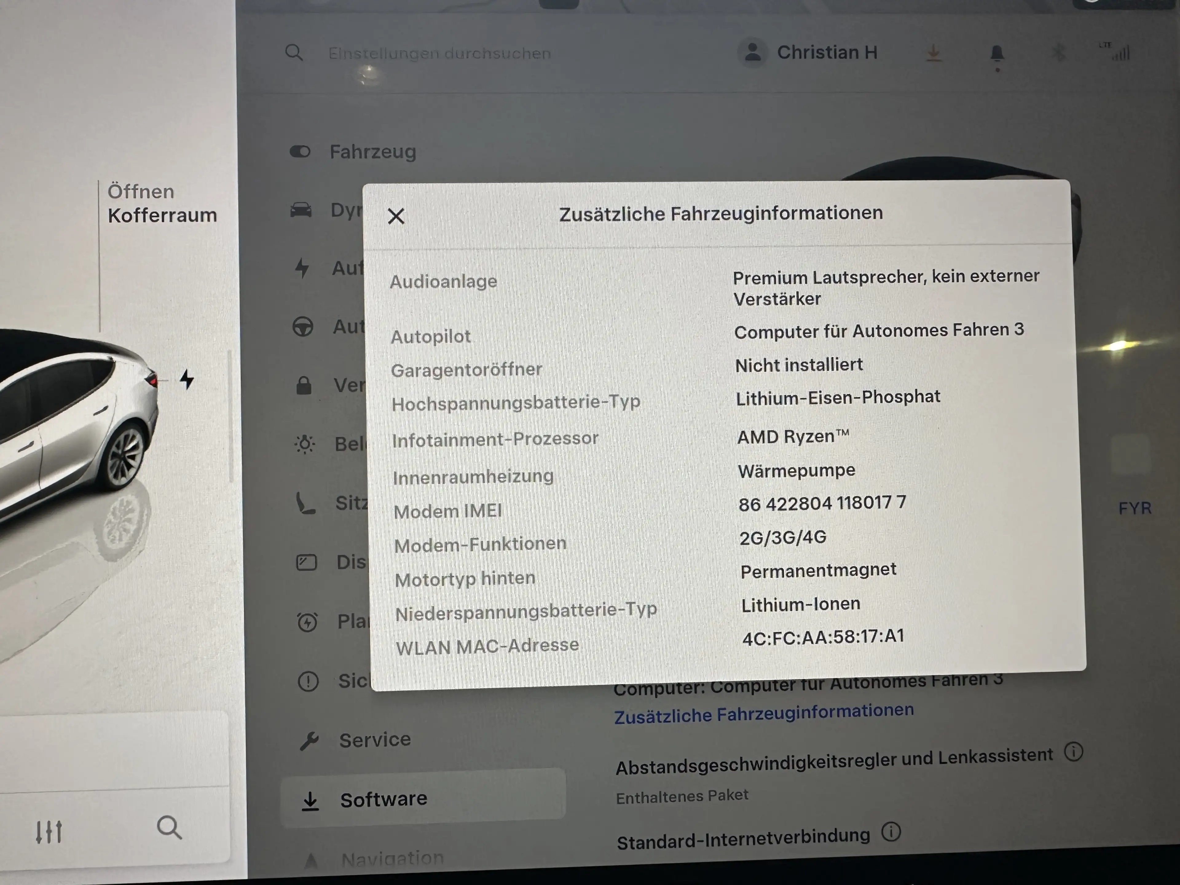 Tesla Model 3 Basis RWD AMD Ryzen Wärmepumpe Subwoofer — photo 11