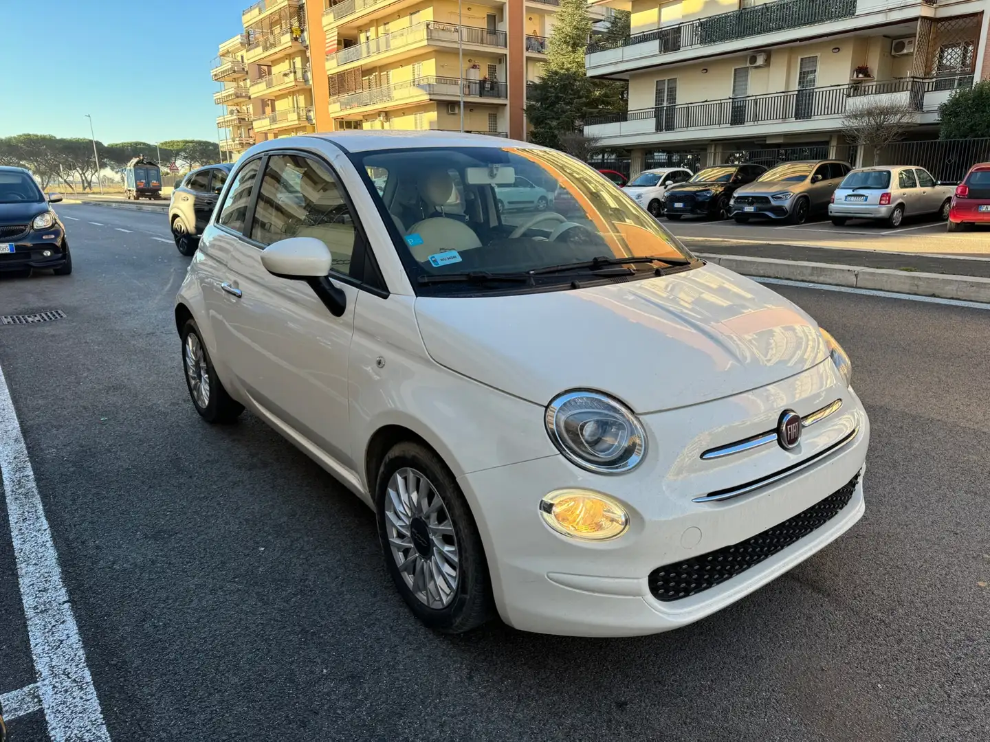 Fiat 500 1.2 LOUNGE C.AUTOMATICO CAR PLAY PDC BLUETOOTH PDC Wit - 2