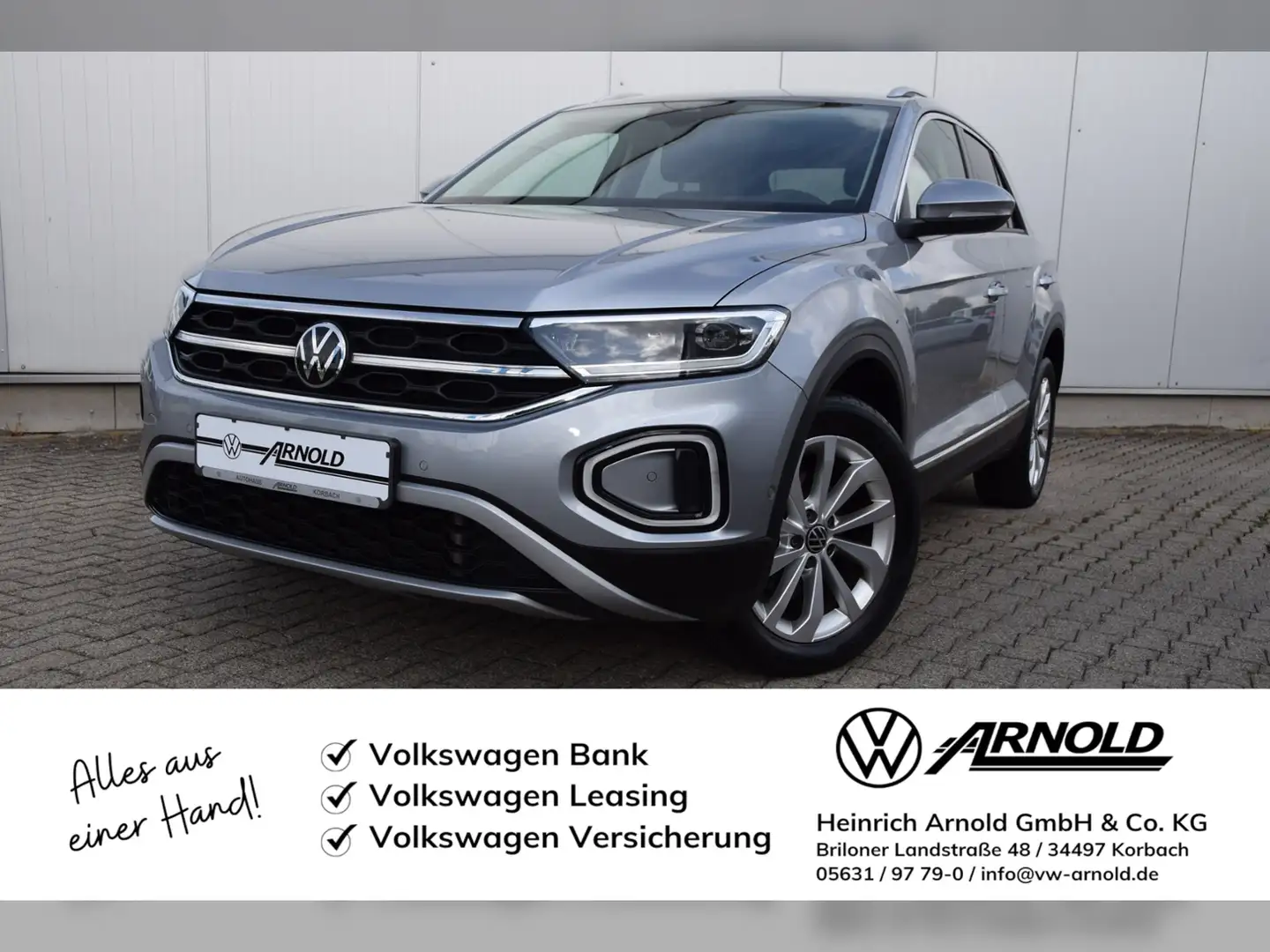 Volkswagen T-Roc TDI Style AHK - LED - Navi Silber - 1