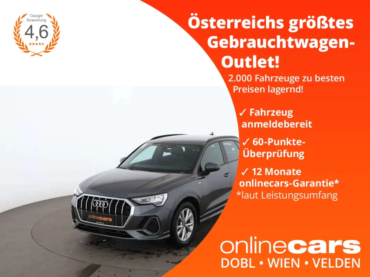 Audi Q3 35 TDI S-Line Aut LED AHK RADAR NAVI LEDER Grau - 1