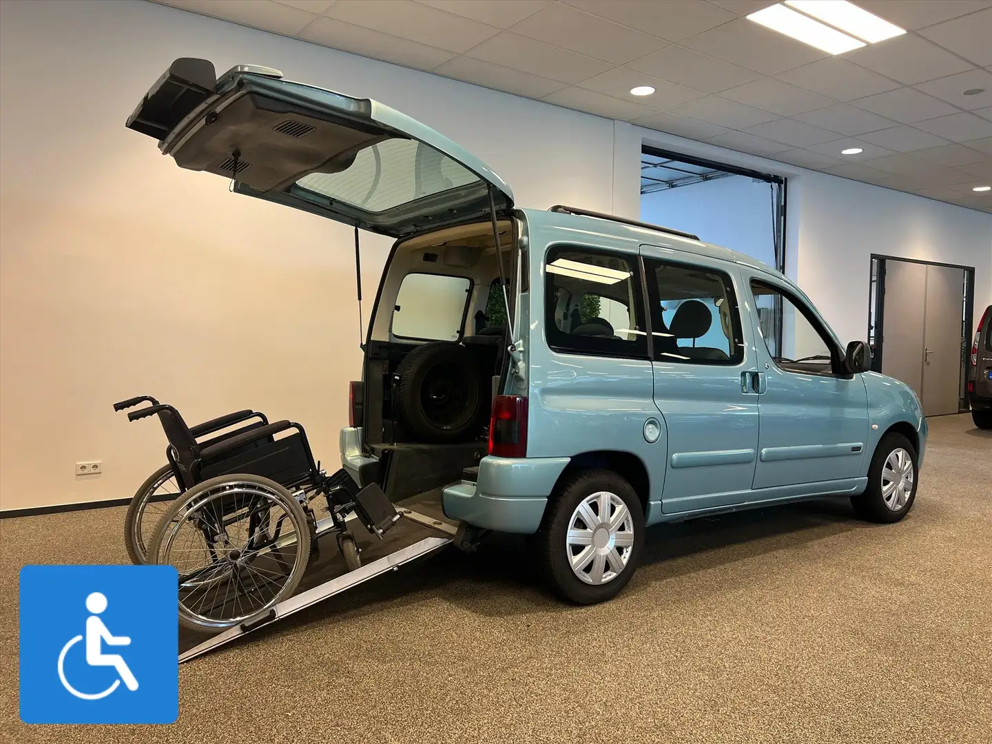 Citroen Berlingo Rolstoelauto (airco) 3+1 Rolstoel geschikt Blauw - 2