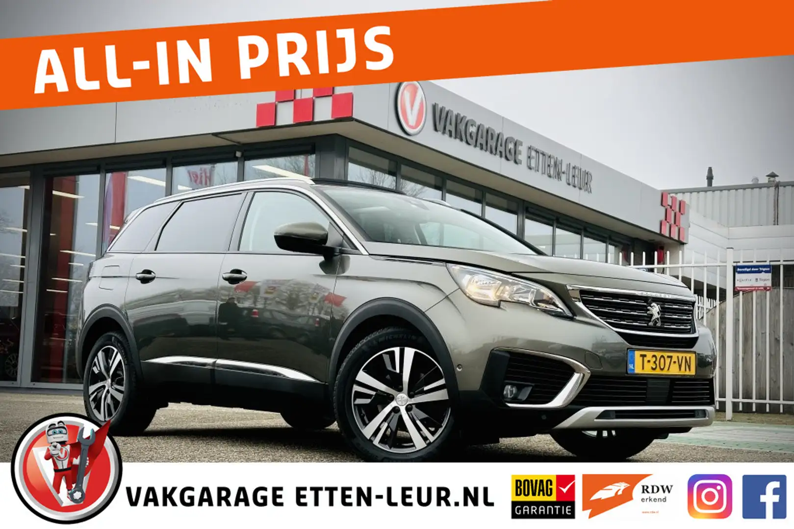Peugeot 5008 1.2 Crossway | TREKHAAK | SCHUIFDAK | 7 PERSOONS Grijs - 1
