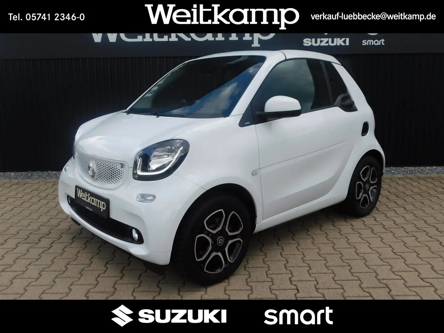 smart forTwo fortwo cabrio 52kW Prime Aut. Media/LED/Uvm Autom. Wit - 1