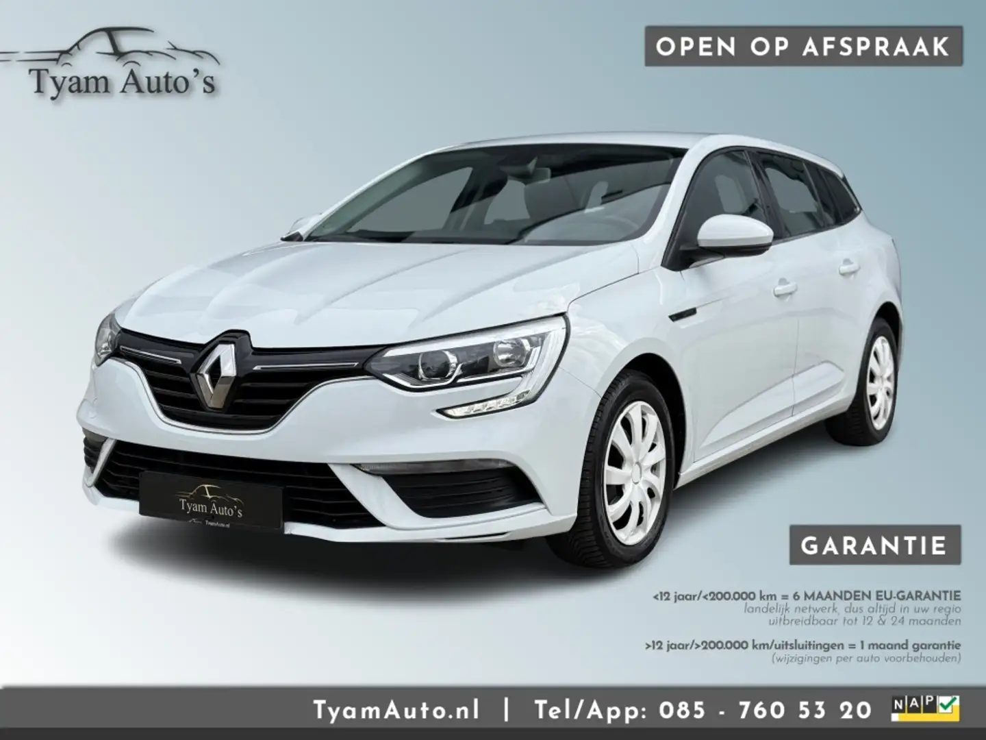 Renault Megane 1.2 TCe *6 MAAND GARANTIE * APK 2026* AIRCO NAVIGA Bílá - 1