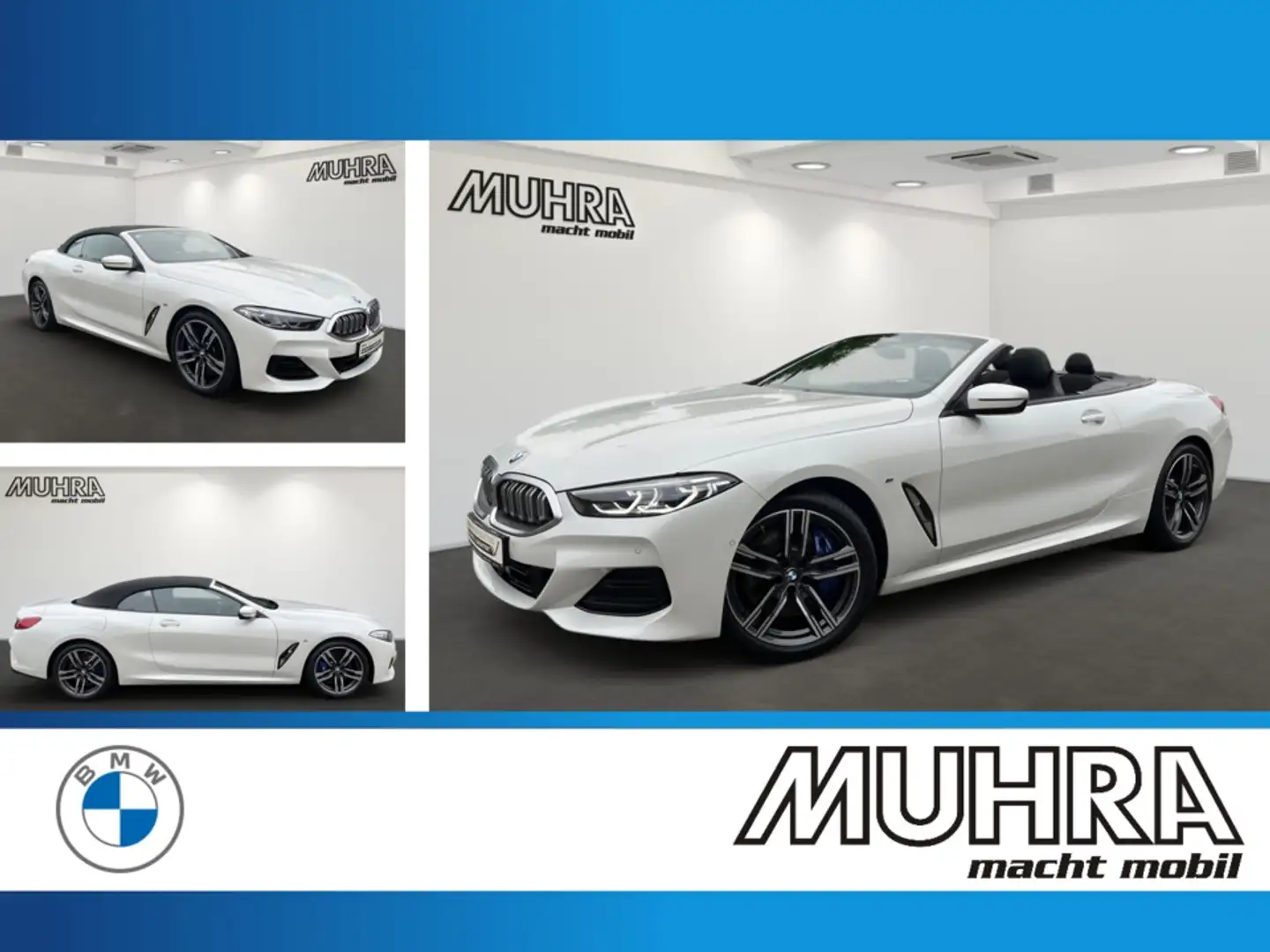 BMW 850 840i xDrive Cabrio M Sport DA Prof HUD Laser PA+ Weiß - 1