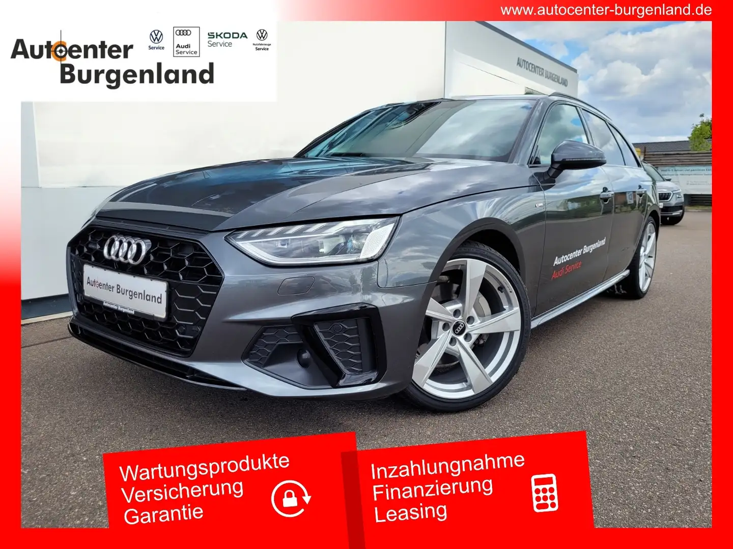 Audi A4 Avant 40 TDI quattro S-line AHK+NAVI+KAMERA+ Gris - 1