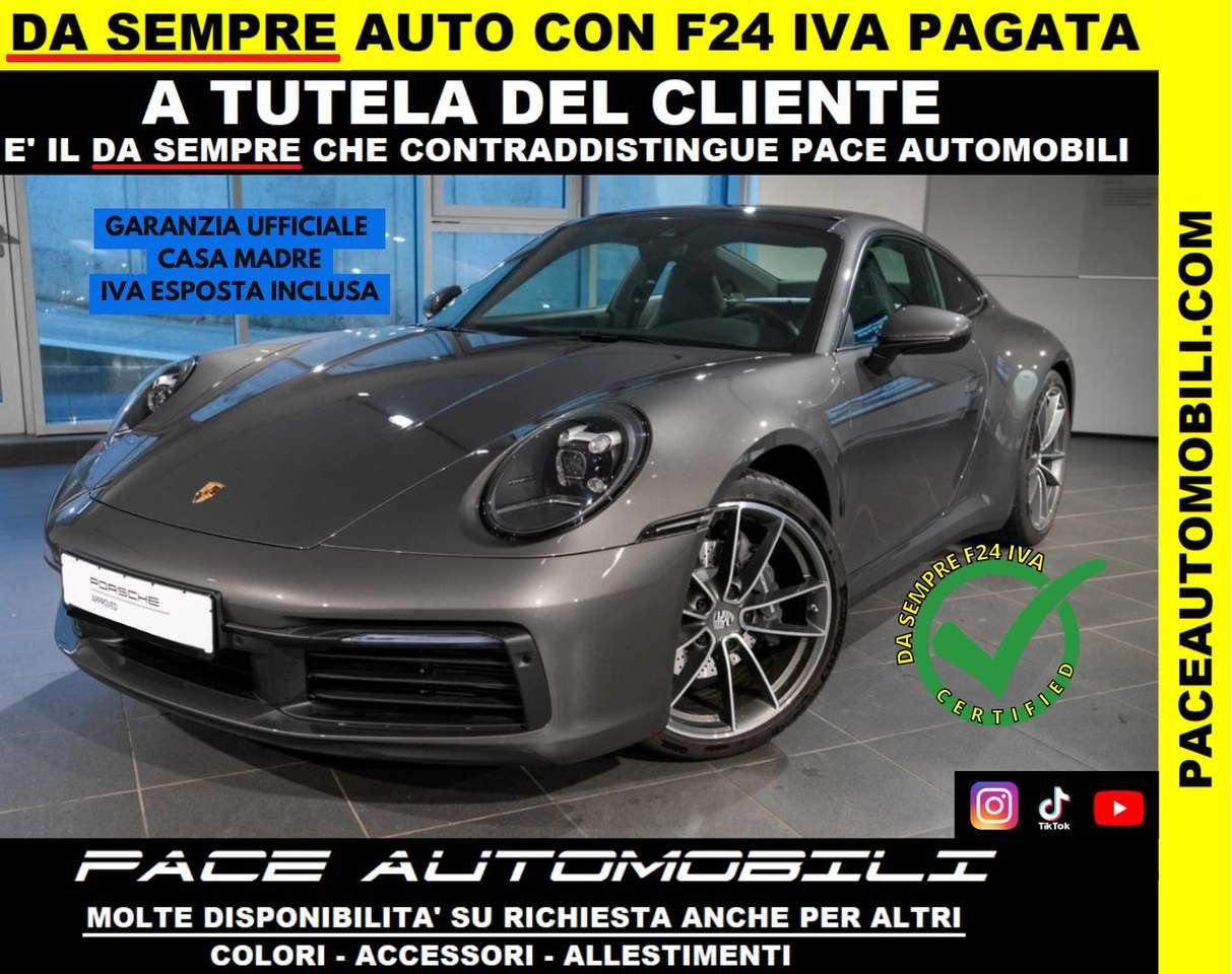 Porsche 992 911 992 TETTO CAMERA PDC NAVI ACC PELLE F1 APPLE