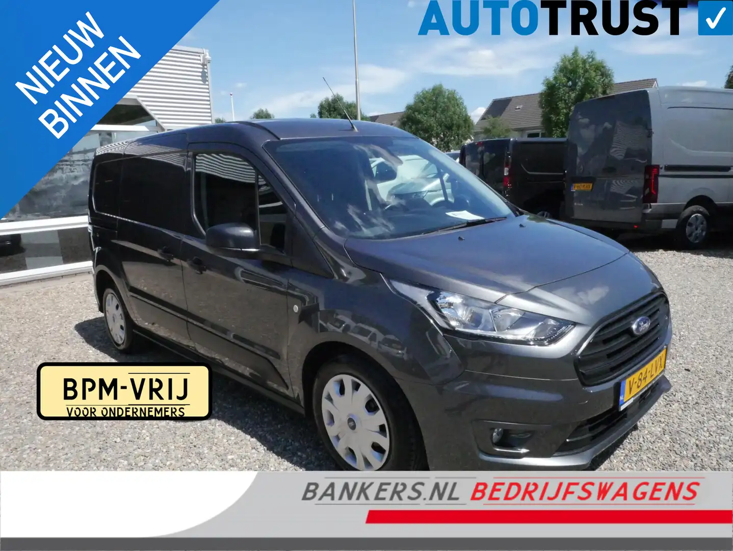 Ford Transit Connect 1.5 EcoBlue 100PK, L2, Trend, Airco Grijs - 1