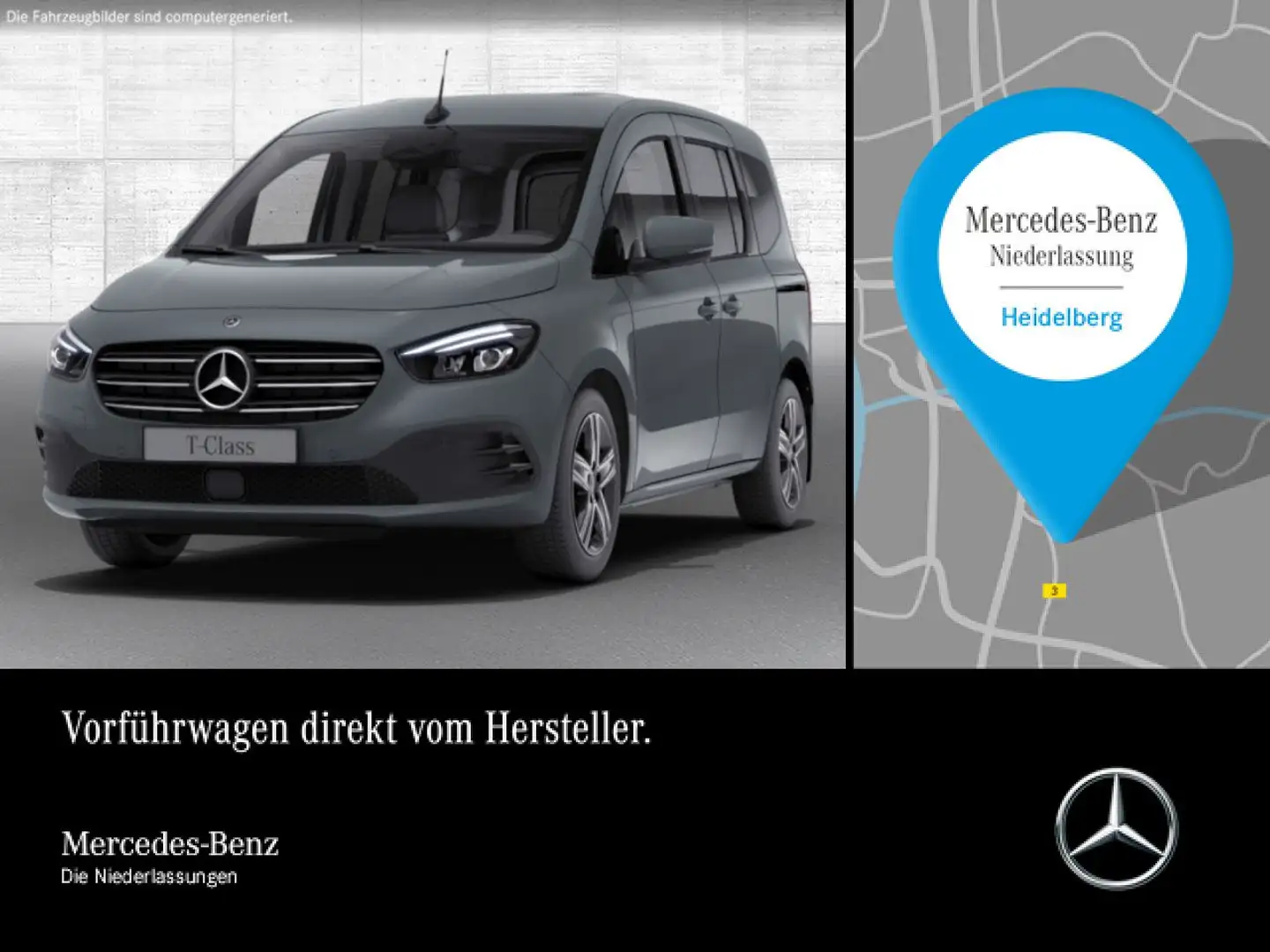 Mercedes-Benz T-Class T 180 d EDITION+PROGRESSIVE+Klimaautom+AHK+Navi Grijs - 1