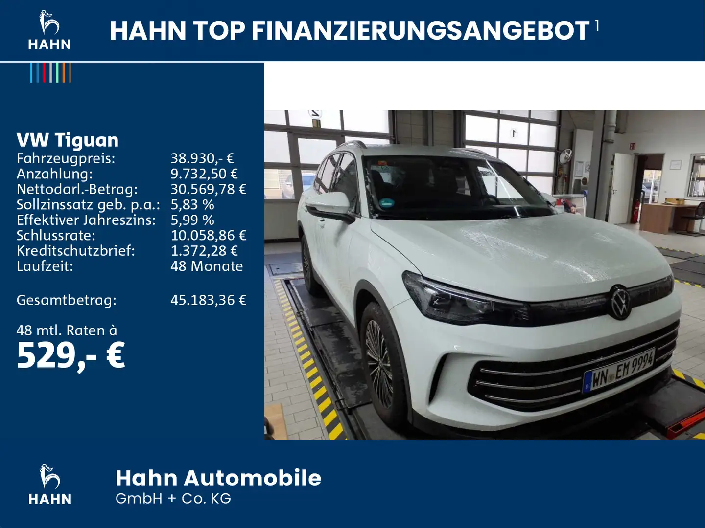 Volkswagen Tiguan 2.0 TDI DSG Elegance Navi AHK CAM LED HuD Weiß - 2