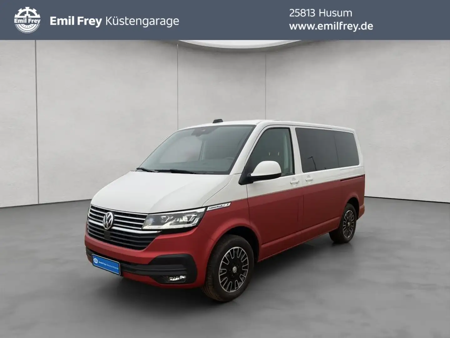Volkswagen T6.1 Caravelle T6.1 Caravelle DSG Comfortline Leder/rote Folierun Weiß - 1