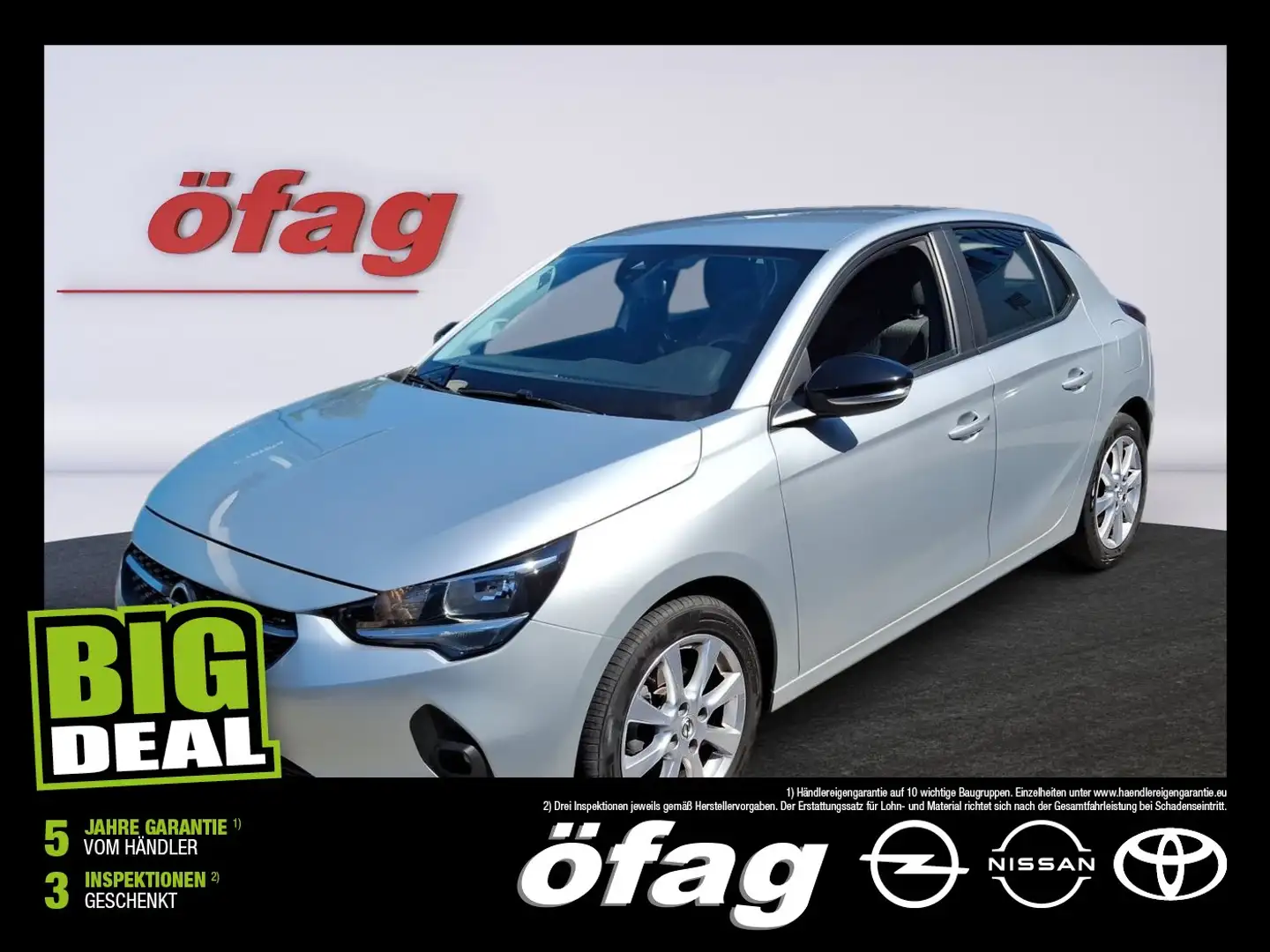 Opel Corsa 1.2 Euro 6.4 Edition Silber - 1