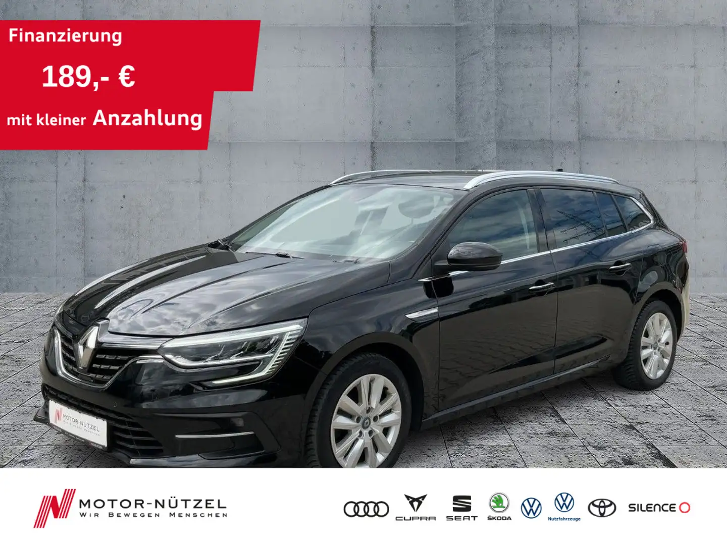 Renault Megane Grandtour 1.6 e-Tech Full-LED+NAV+GRA+SHZ Zwart - 1