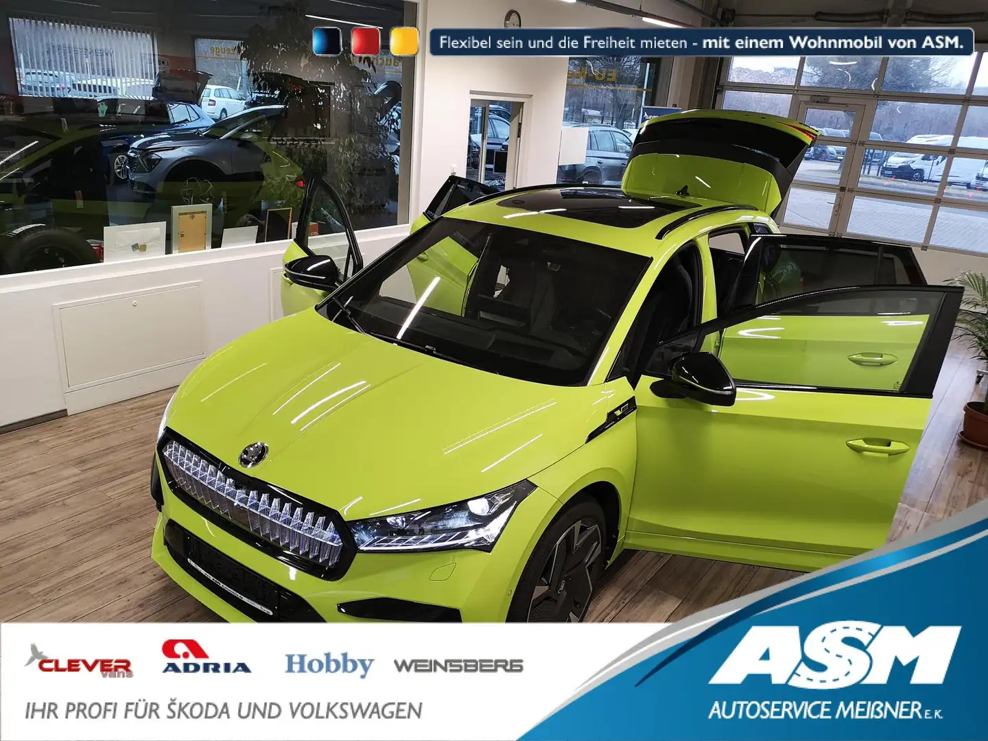 Skoda Enyaq iV RS 220 kW*PSD*AHK*virt.Pedal*360°Kamera Grün - 1