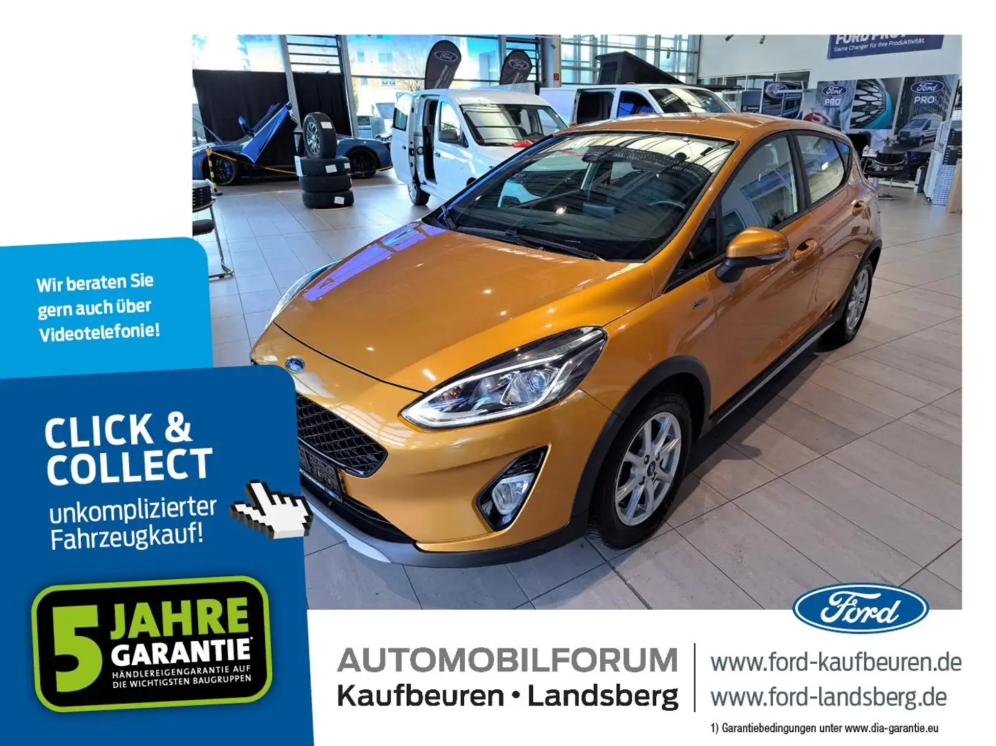 Ford Fiesta 1.0 EcoBoost Active Navi SHZ KlimaA Gelb - 1